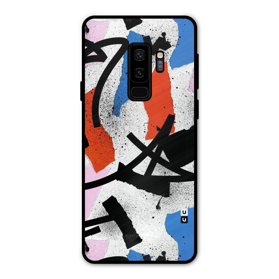 Coloured Abstract Art Metal Back Case for Galaxy S9 Plus