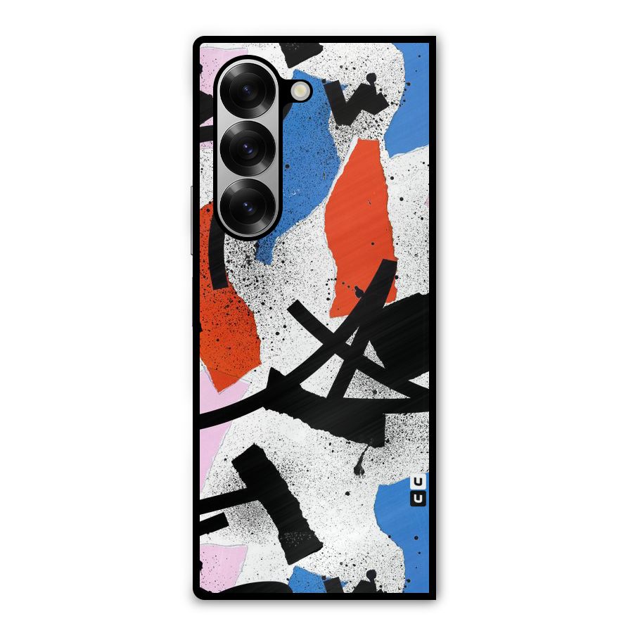 Coloured Abstract Art Metal Back Case for Galaxy Z Fold6