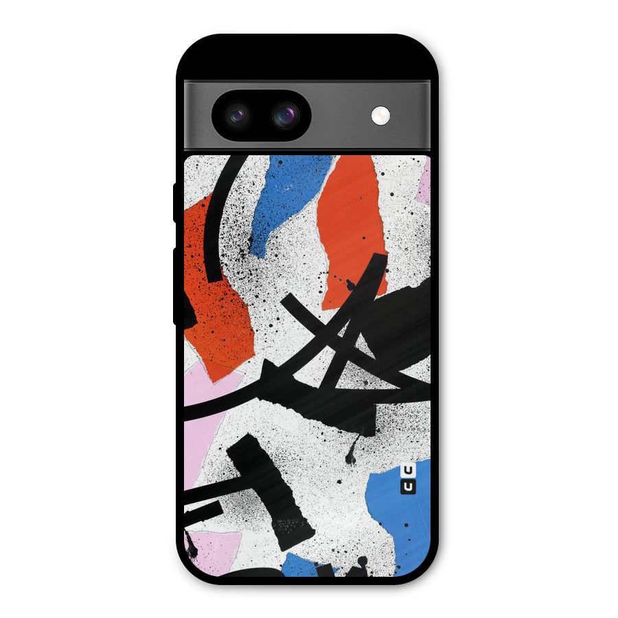 Coloured Abstract Art Metal Back Case for Google Pixel 8a