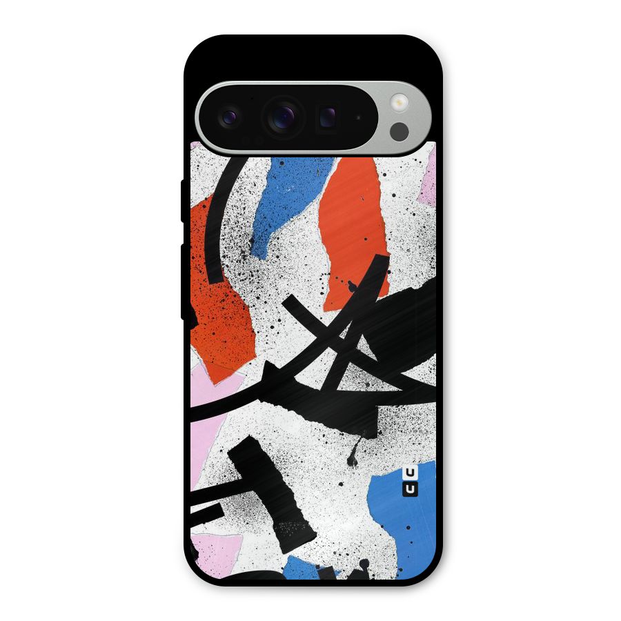 Coloured Abstract Art Metal Back Case for Google Pixel 9 Pro XL