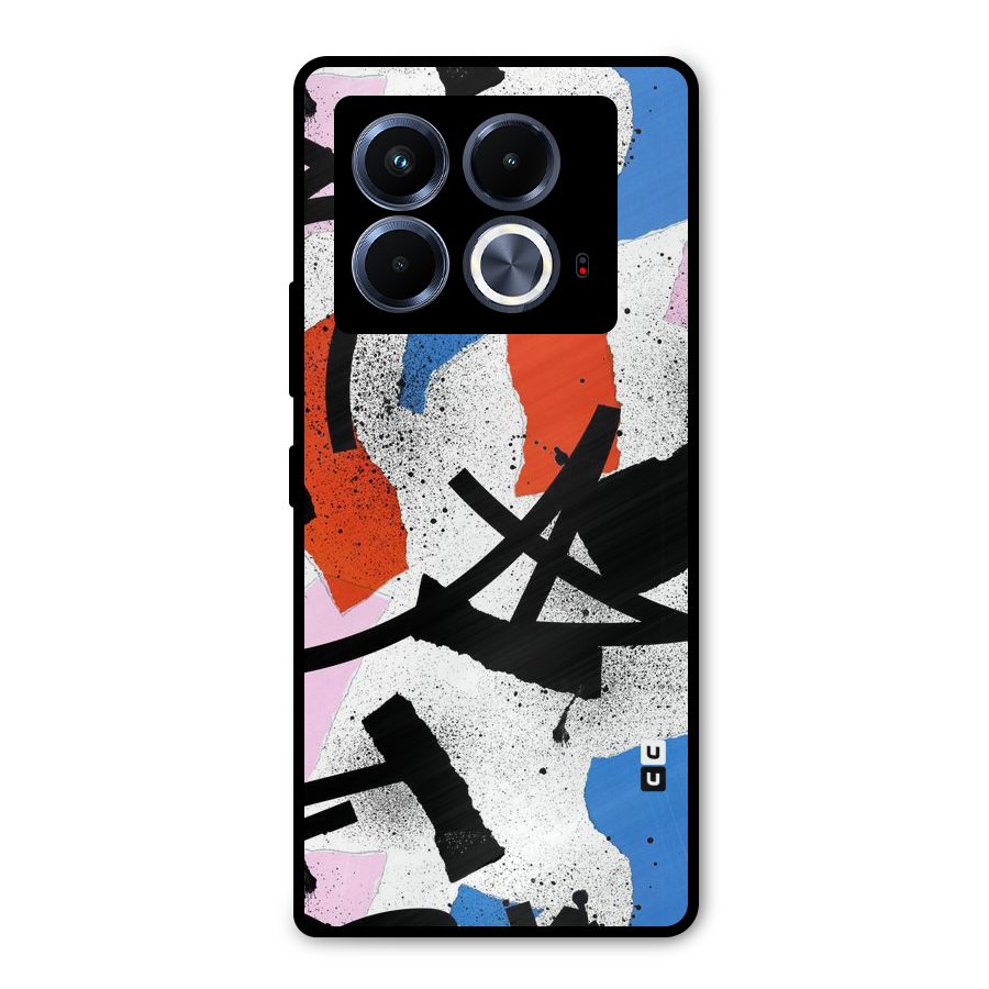 Coloured Abstract Art Metal Back Case for Infinix Note 40 5G