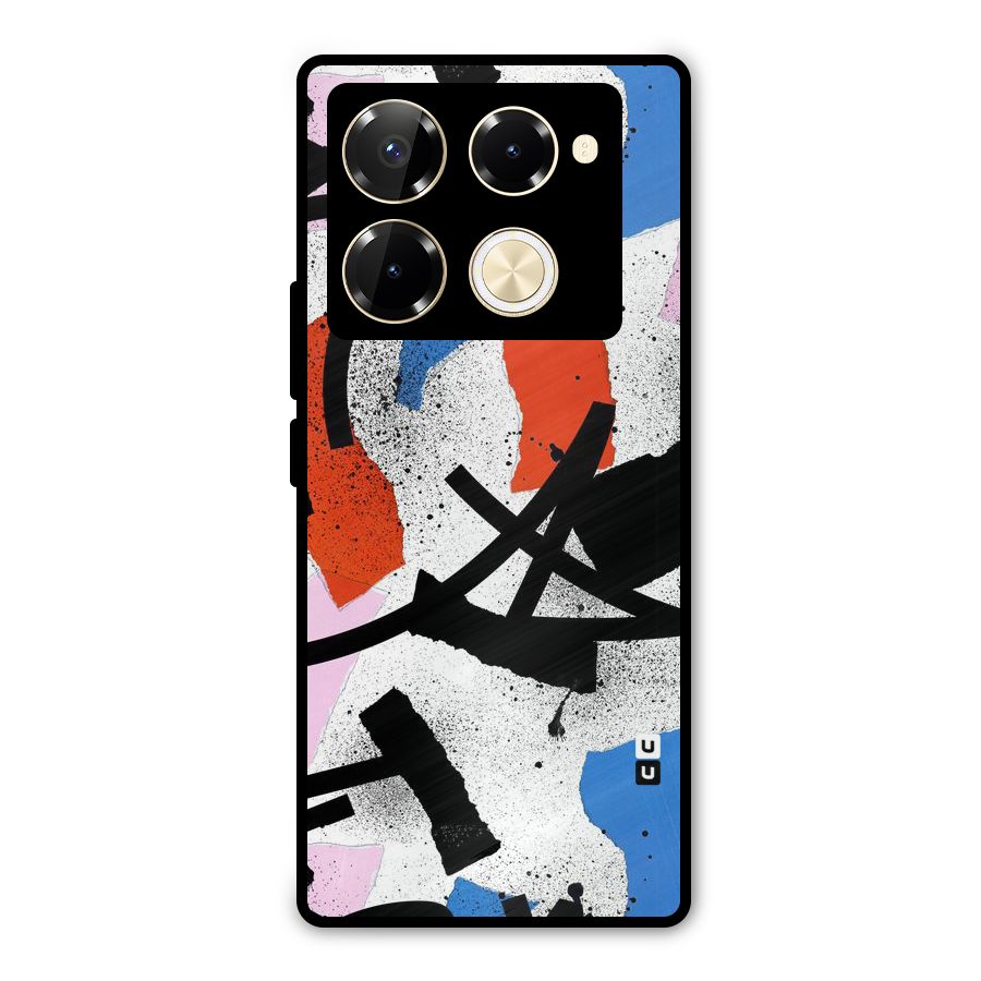 Coloured Abstract Art Metal Back Case for Infinix Note 40 Pro