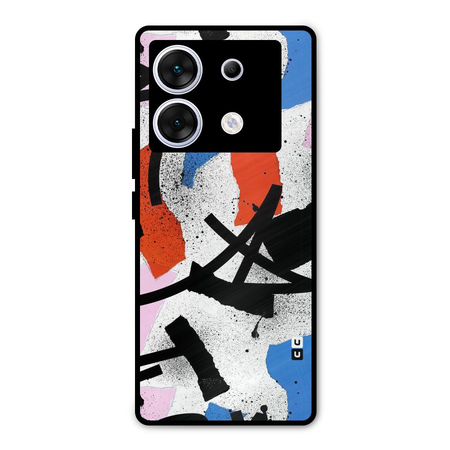 Coloured Abstract Art Metal Back Case for Infinix Zero 30 5G