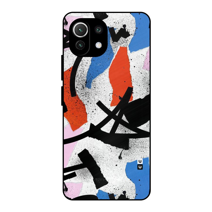 Coloured Abstract Art Metal Back Case for Mi 11 Lite NE 5G