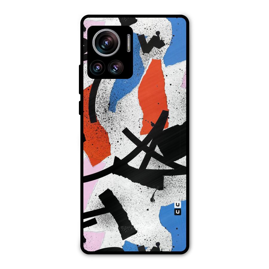 Coloured Abstract Art Metal Back Case for Motorola Edge 30 Ultra