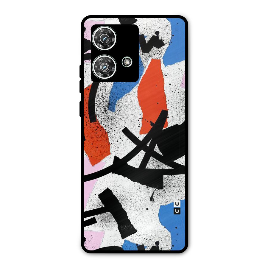 Coloured Abstract Art Metal Back Case for Motorola Edge 40 Neo