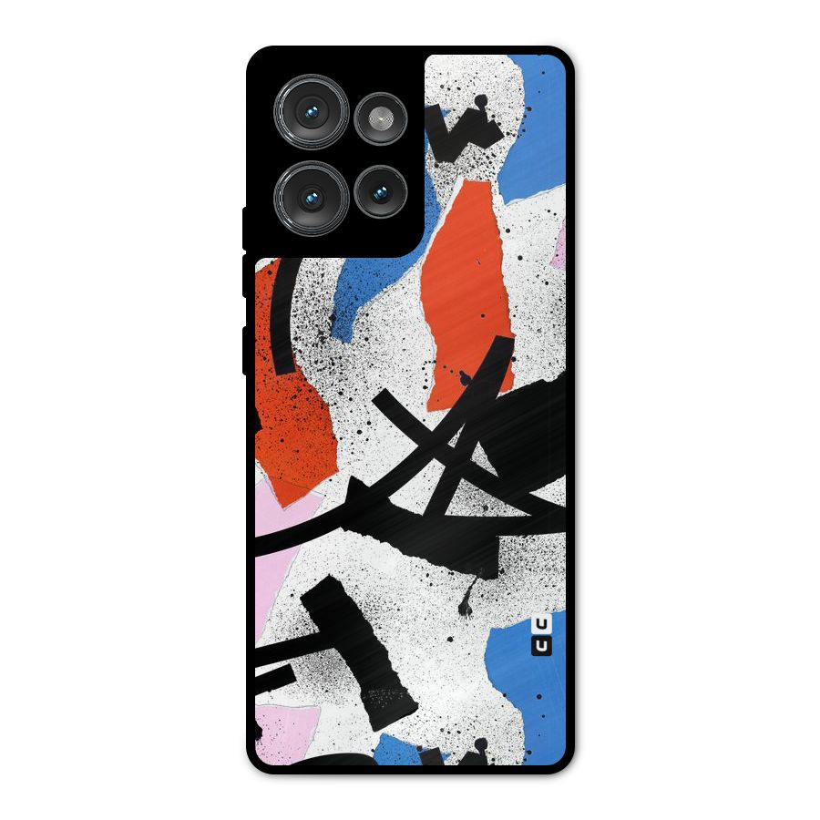 Coloured Abstract Art Metal Back Case for Motorola Edge 50