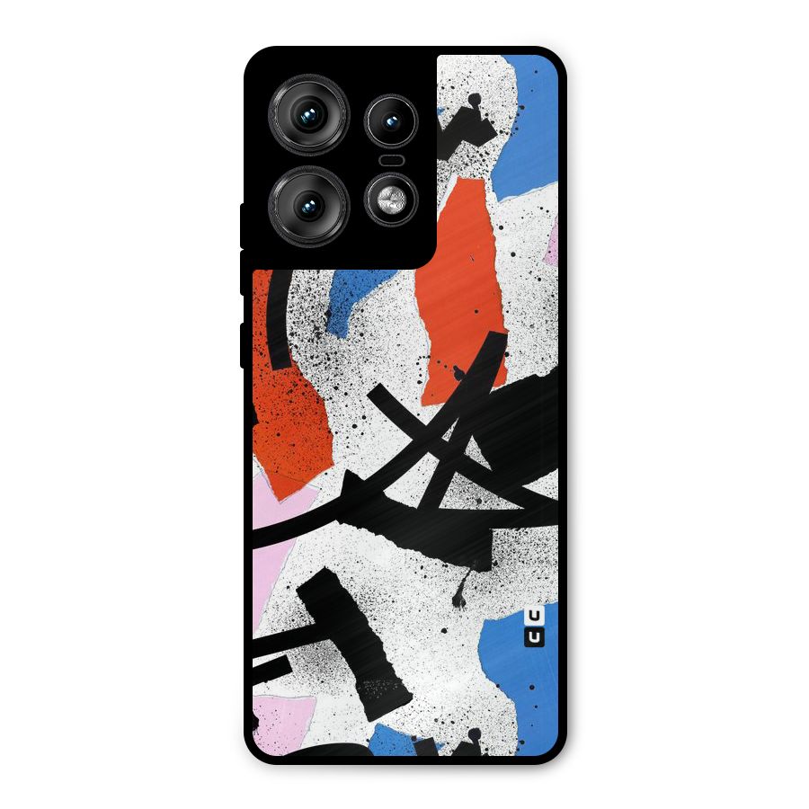 Coloured Abstract Art Metal Back Case for Motorola Edge 50 Pro