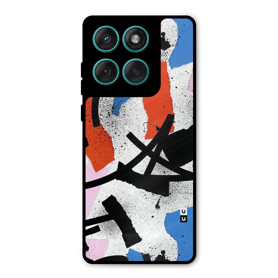 Coloured Abstract Art Metal Back Case for Motorola Edge 60 Fusion