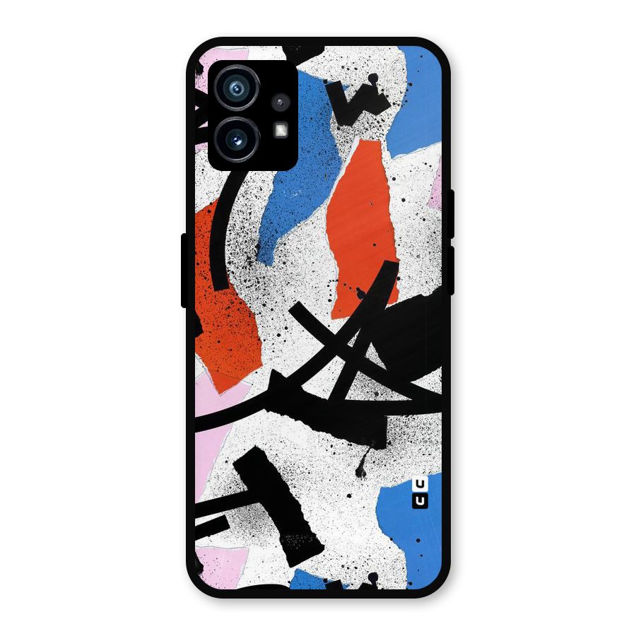 Coloured Abstract Art Metal Back Case for Nothing Phone 1