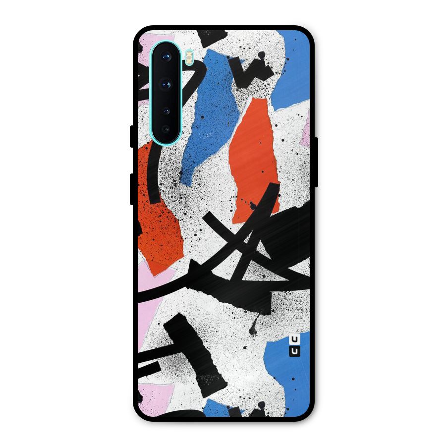 Coloured Abstract Art Metal Back Case for OnePlus Nord