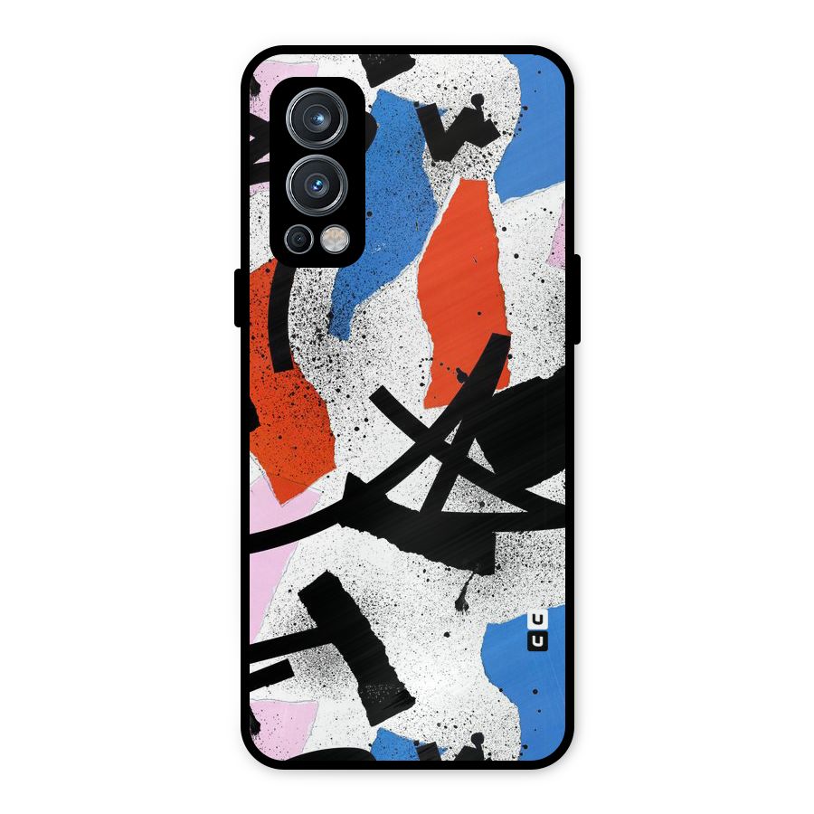 Coloured Abstract Art Metal Back Case for OnePlus Nord 2 5G