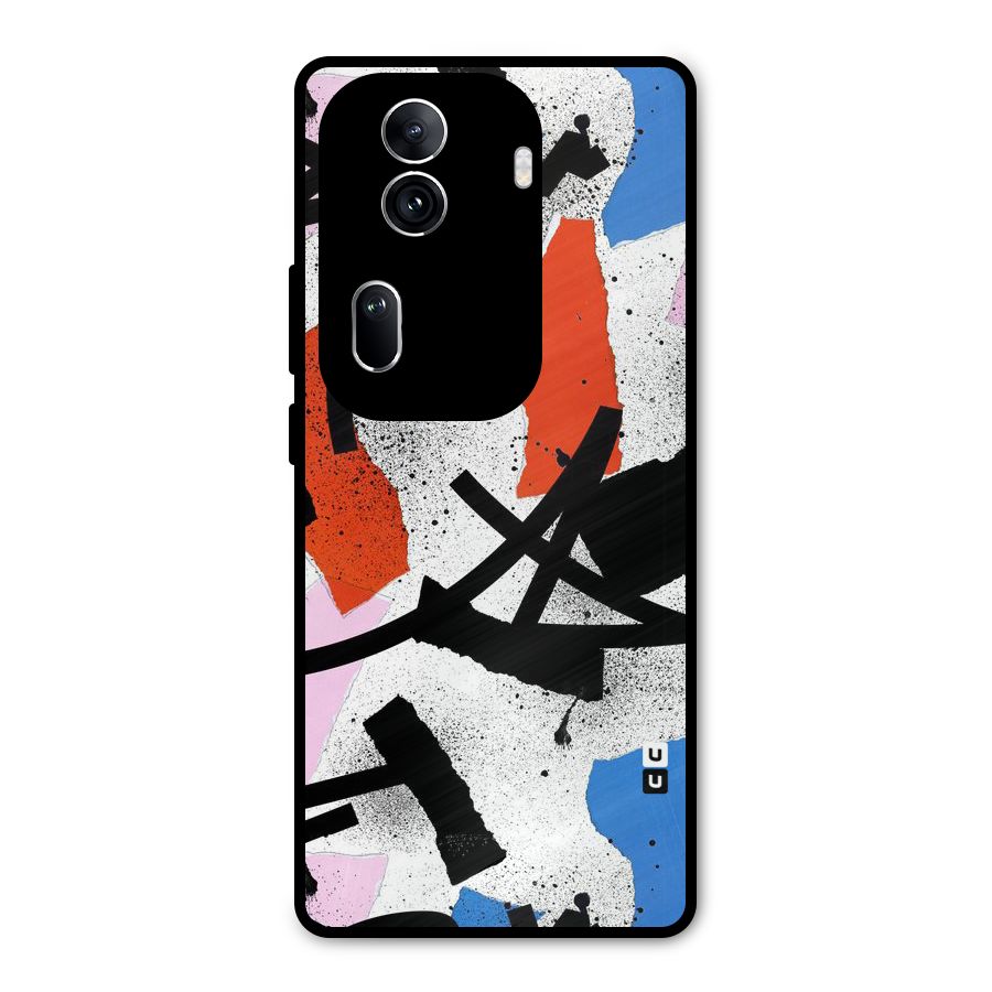 Coloured Abstract Art Metal Back Case for Oppo Reno11 Pro 5G
