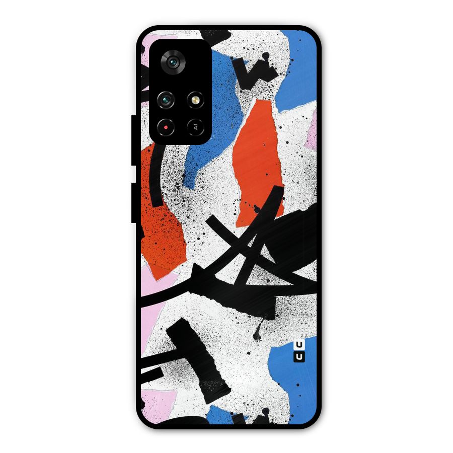 Coloured Abstract Art Metal Back Case for Poco M4 Pro 5G
