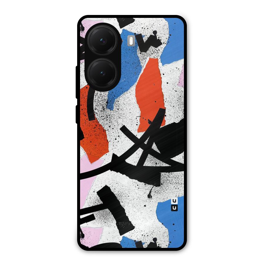 Coloured Abstract Art Metal Back Case for Poco X7 Pro