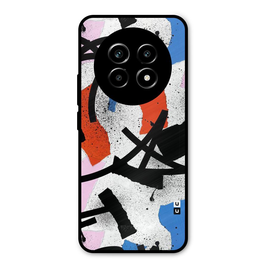 Coloured Abstract Art Metal Back Case for Realme 13 Pro