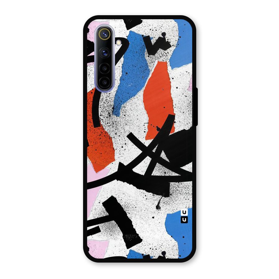 Coloured Abstract Art Metal Back Case for Realme 6i