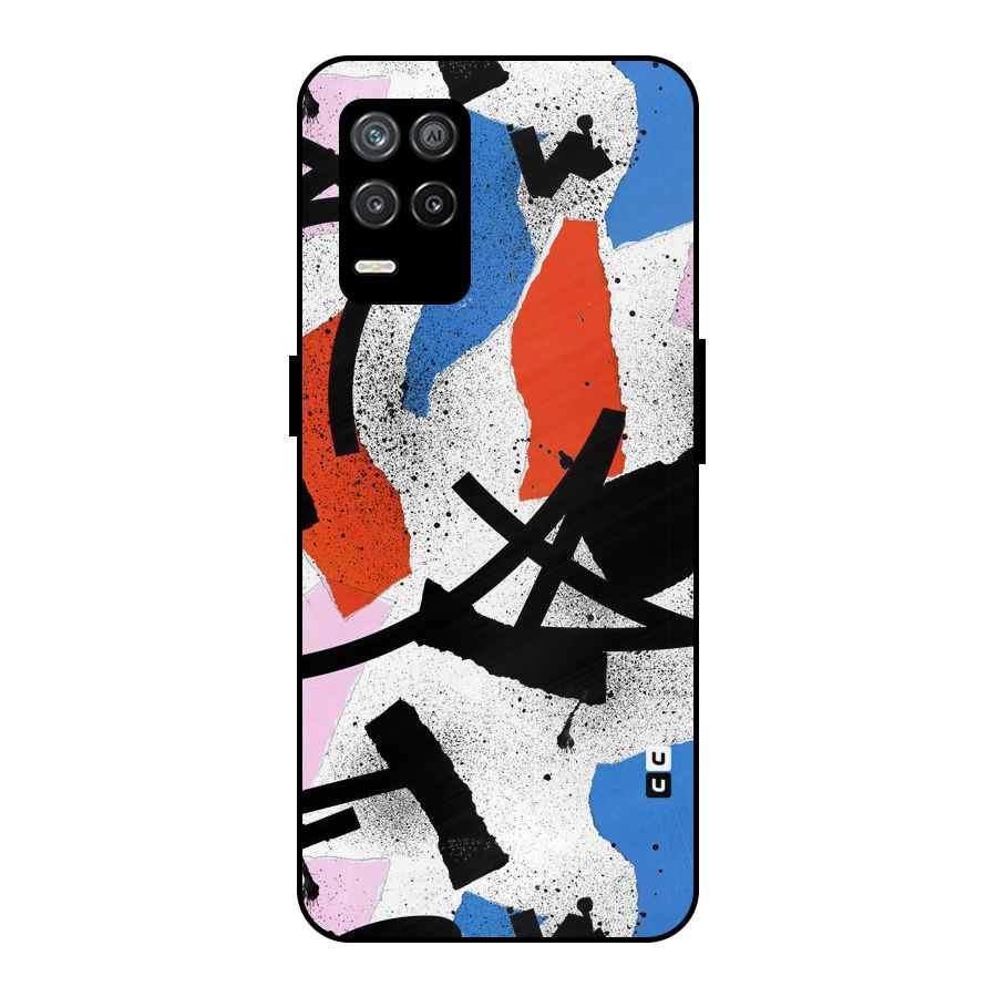 Coloured Abstract Art Metal Back Case for Realme 8s 5G