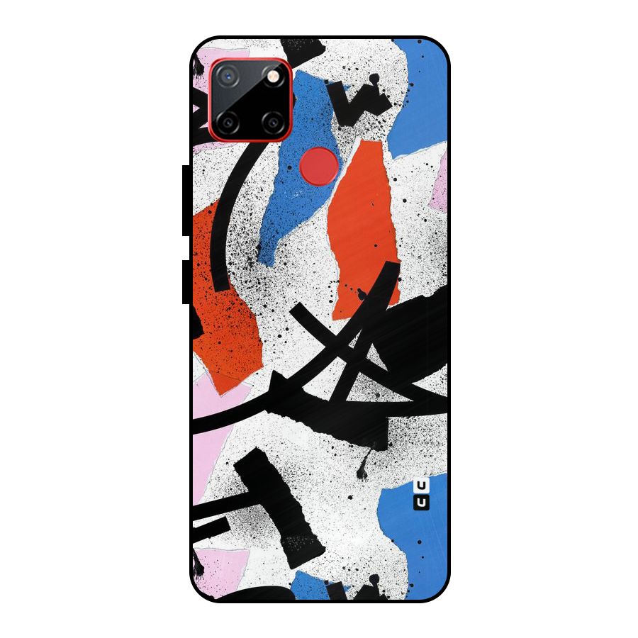Coloured Abstract Art Metal Back Case for Realme C12