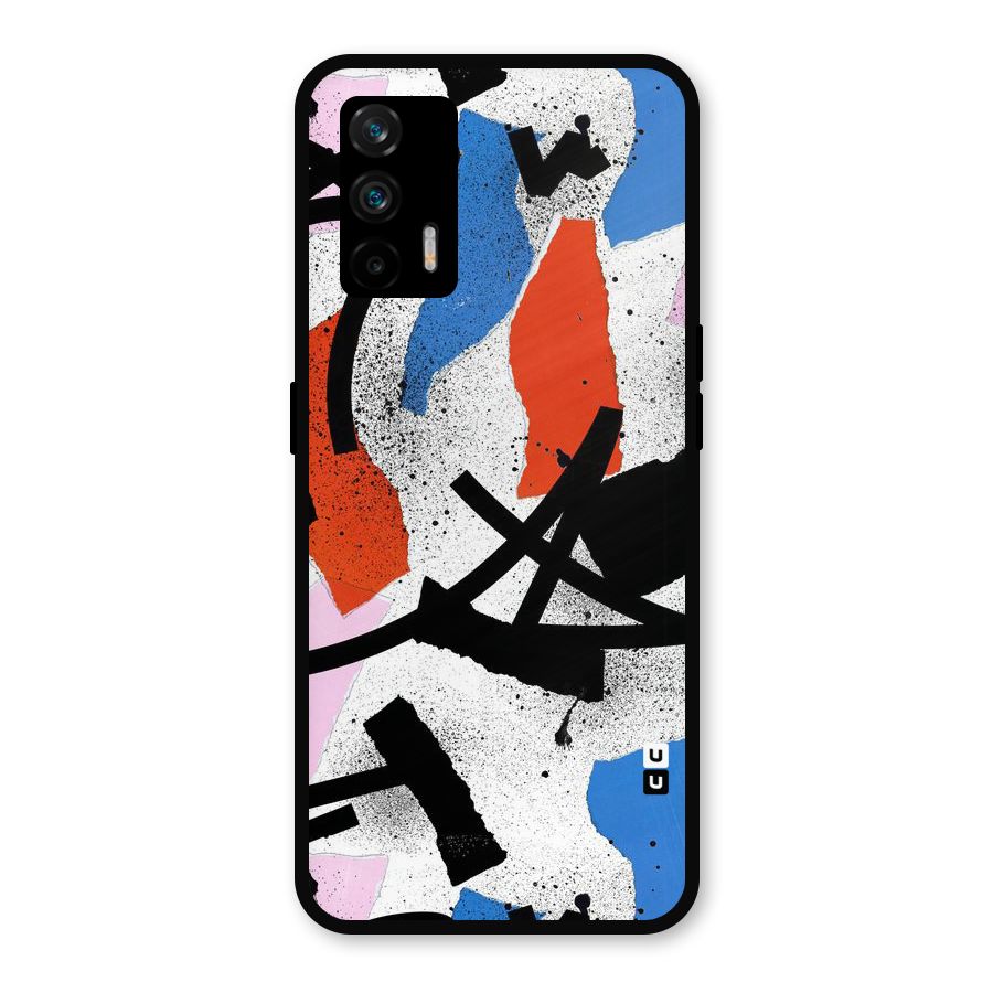 Coloured Abstract Art Metal Back Case for Realme GT 5G