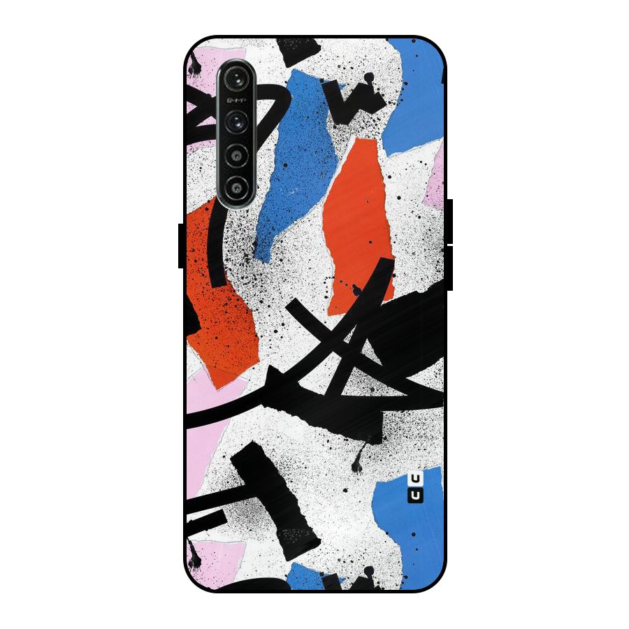 Coloured Abstract Art Metal Back Case for Realme XT