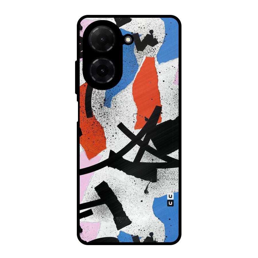Coloured Abstract Art Metal Back Case for Redmi A5 4G