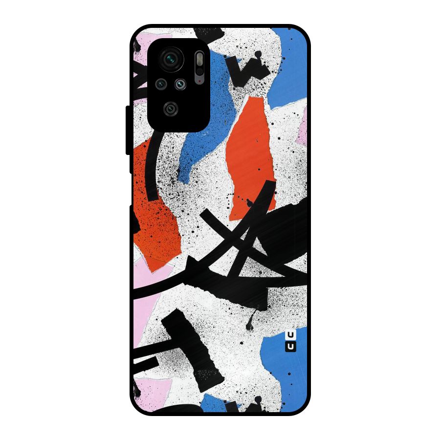 Coloured Abstract Art Metal Back Case for Redmi Note 10S