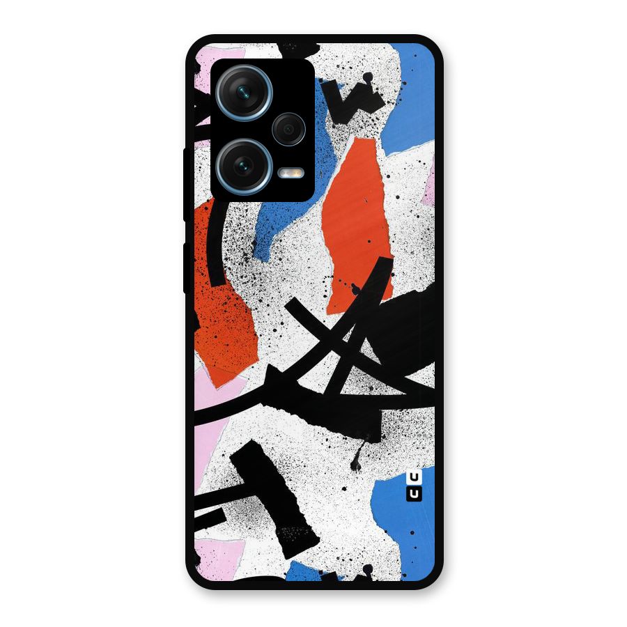 Coloured Abstract Art Metal Back Case for Redmi Note 12 Pro Plus 5G