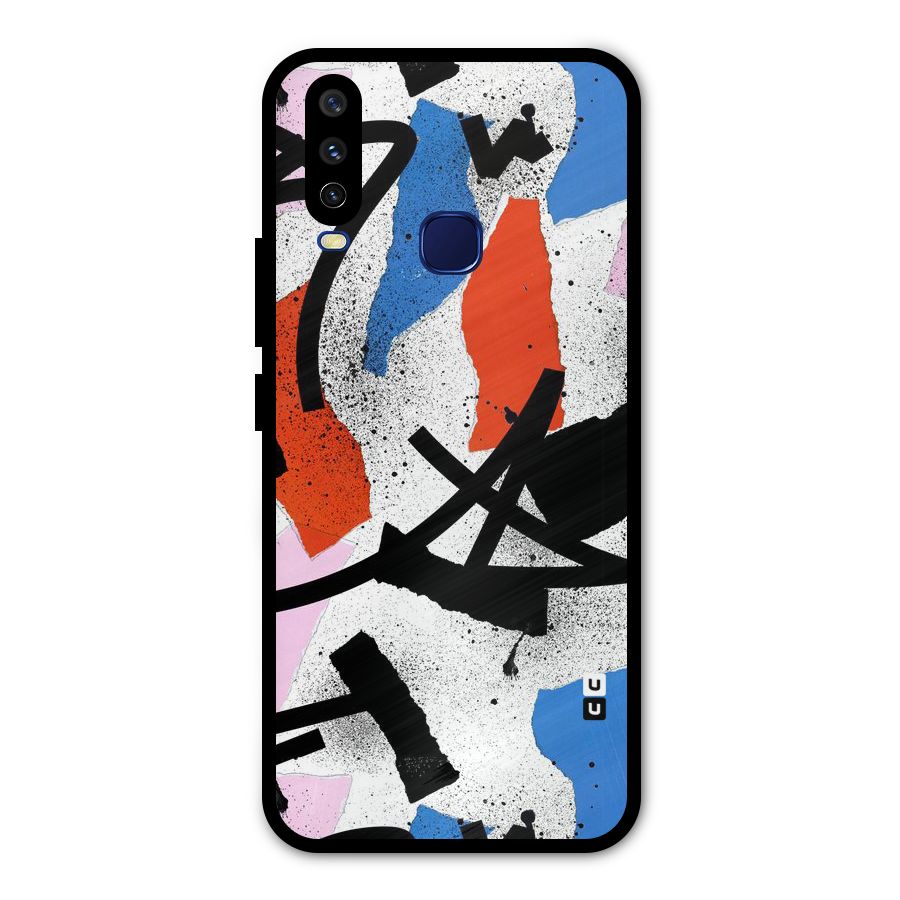 Coloured Abstract Art Metal Back Case for Vivo V17