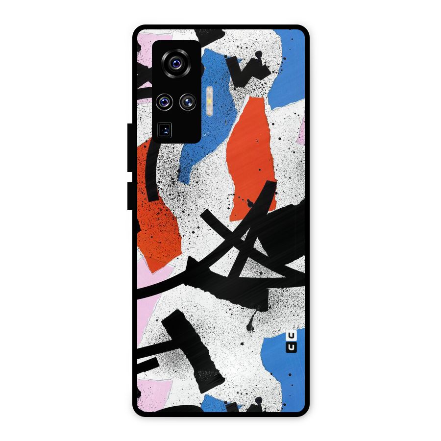 Coloured Abstract Art Metal Back Case for Vivo X50 Pro