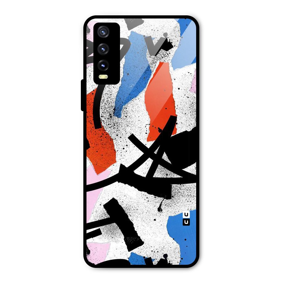 Coloured Abstract Art Metal Back Case for Vivo Y20