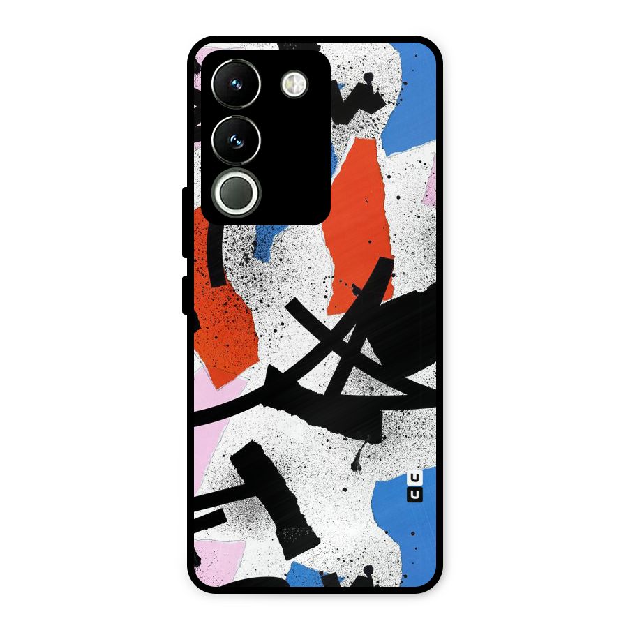 Coloured Abstract Art Metal Back Case for Vivo Y200