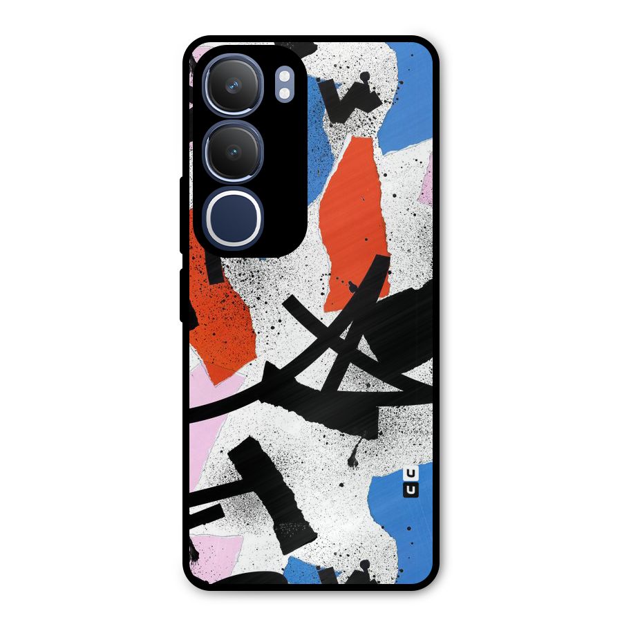 Coloured Abstract Art Metal Back Case for Vivo Y29