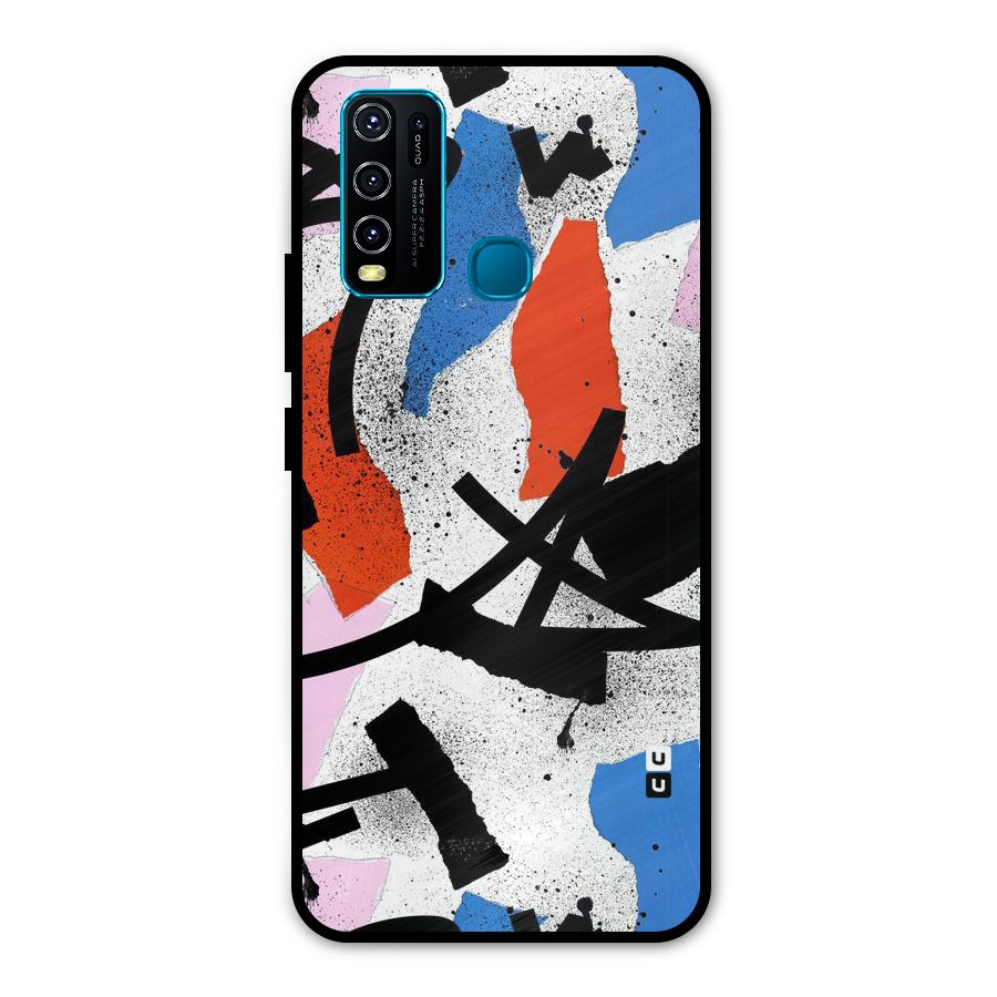 Coloured Abstract Art Metal Back Case for Vivo Y50