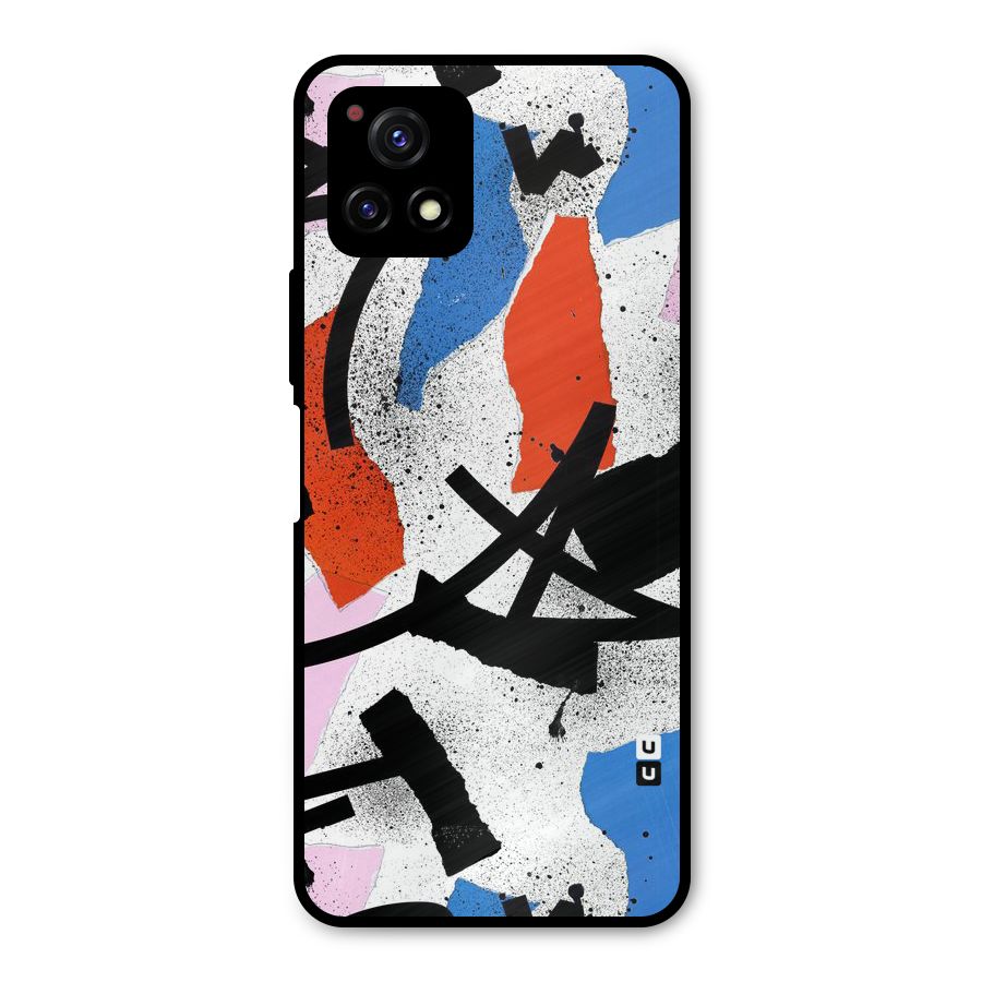 Coloured Abstract Art Metal Back Case for Vivo Y72 5G
