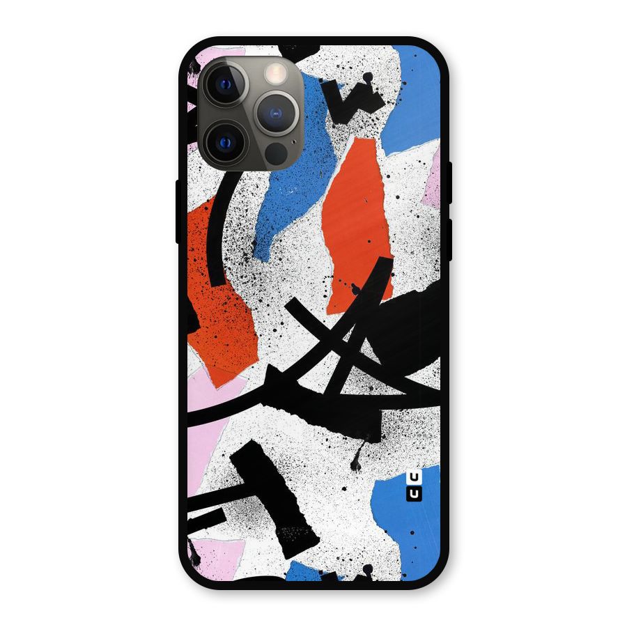 Coloured Abstract Art Metal Back Case for iPhone 12 Pro