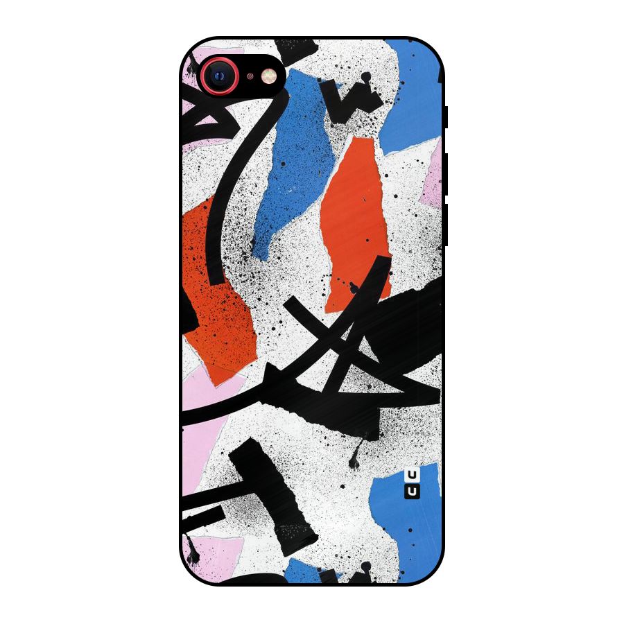 Coloured Abstract Art Metal Back Case for iPhone 7