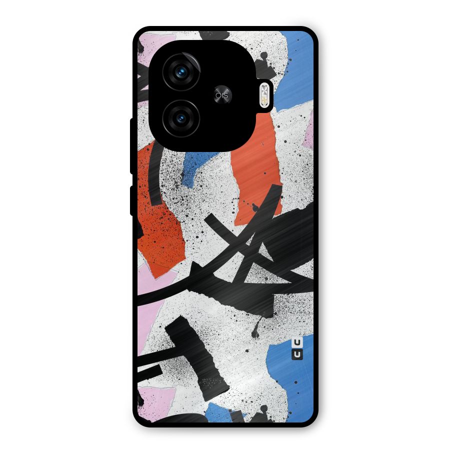 Coloured Abstract Art Metal Back Case for iQOO Neo 10R