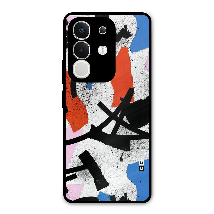 Coloured Abstract Art Metal Back Case for iQOO Z10x
