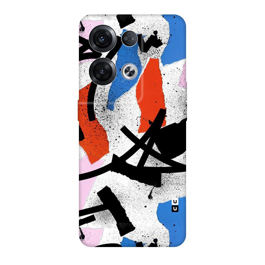 Coloured Abstract Art Original Polycarbonate Back Case for Oppo Reno8 Pro 5G