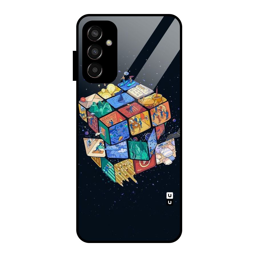 Coloured Rubic Glass Back Case for Galaxy F13
