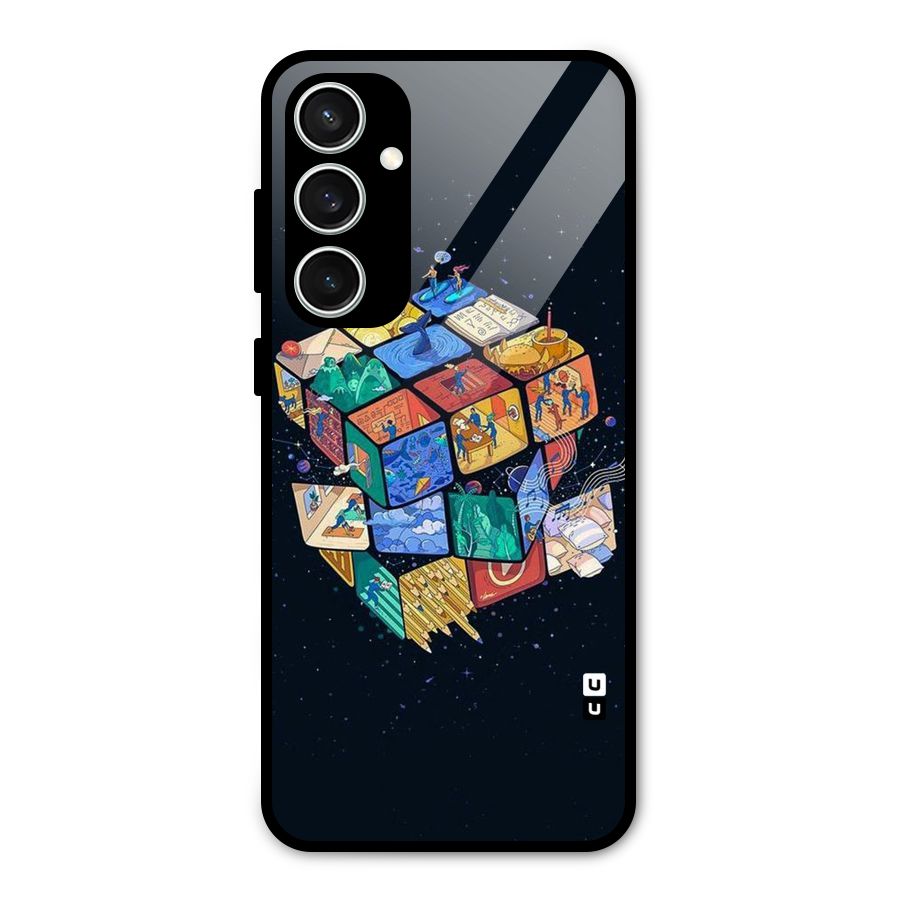 Coloured Rubic Glass Back Case for Galaxy S23 FE