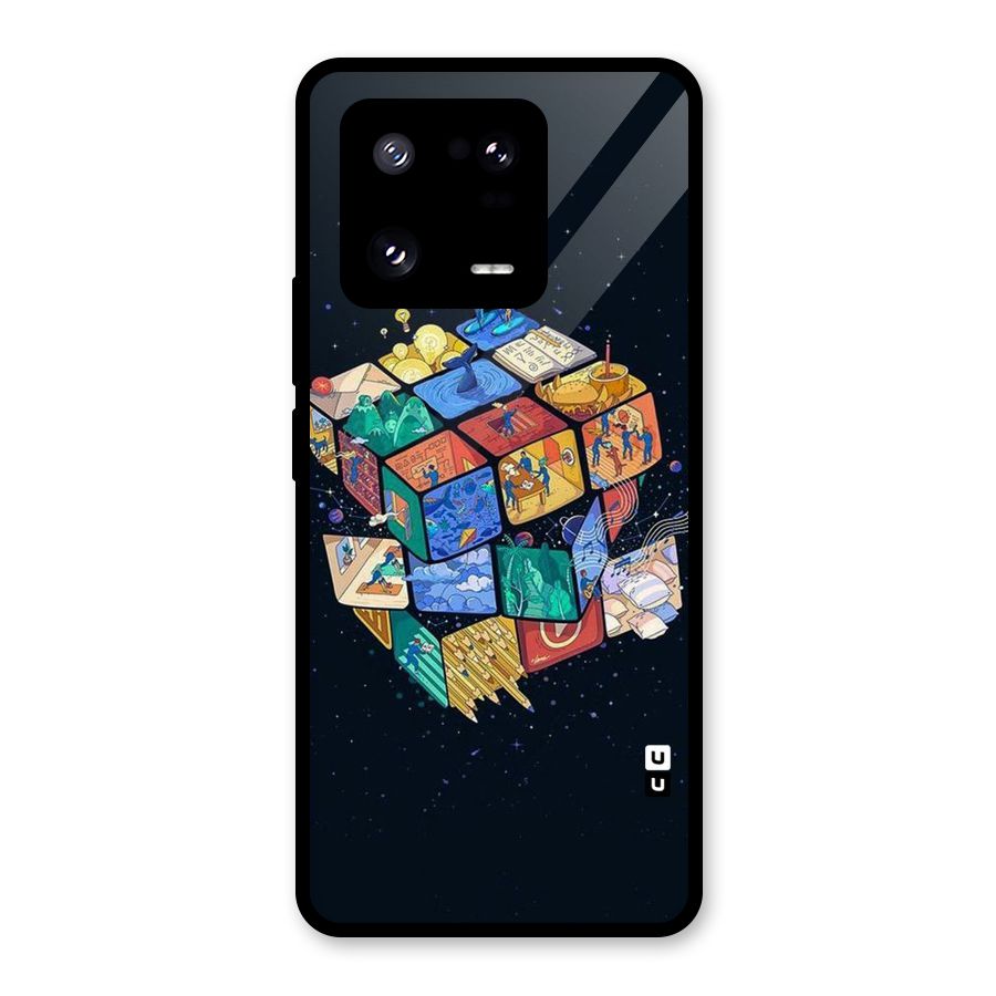 Coloured Rubic Glass Back Case for Xiaomi 13 Pro