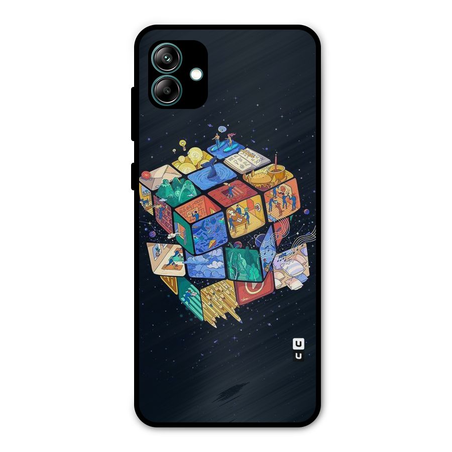 Coloured Rubic Metal Back Case for Galaxy A04