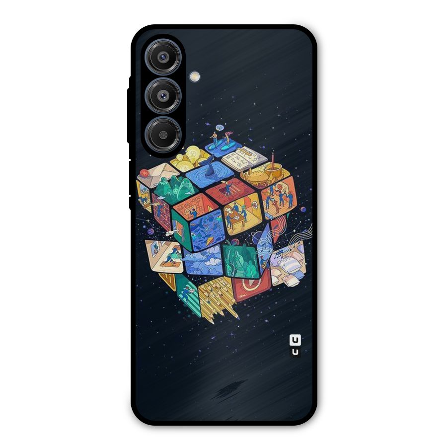 Coloured Rubic Metal Back Case for Galaxy A16 5G
