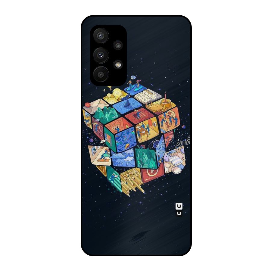 Coloured Rubic Metal Back Case for Galaxy A23