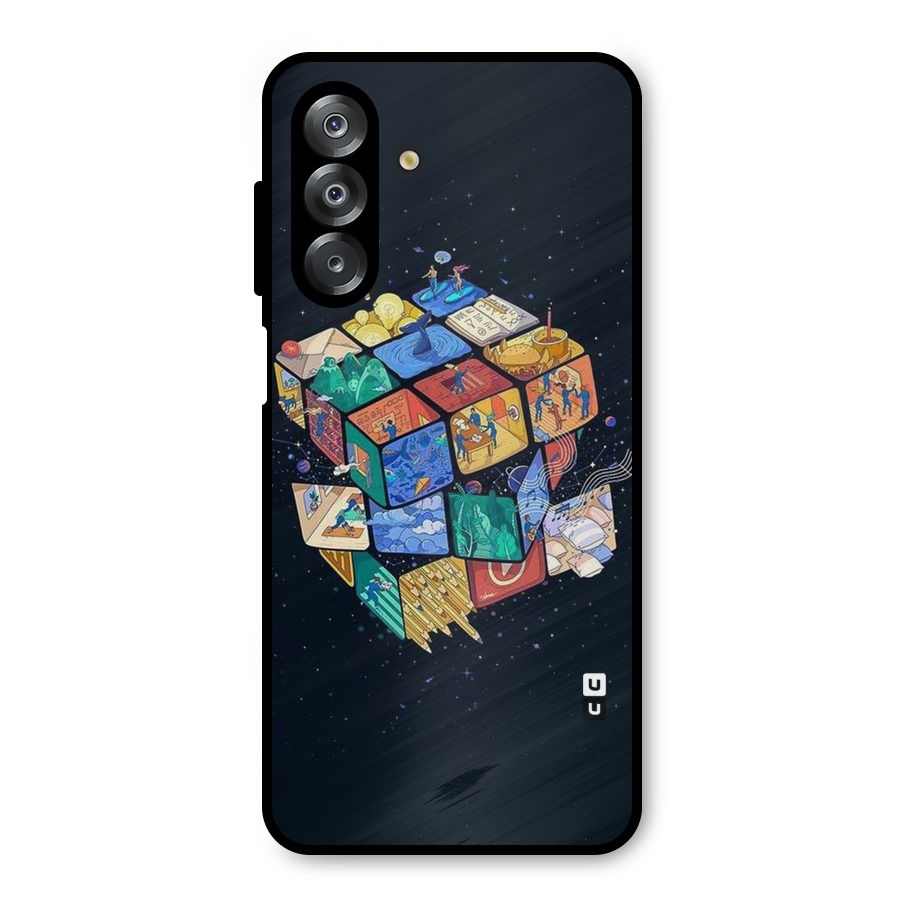 Coloured Rubic Metal Back Case for Galaxy A26