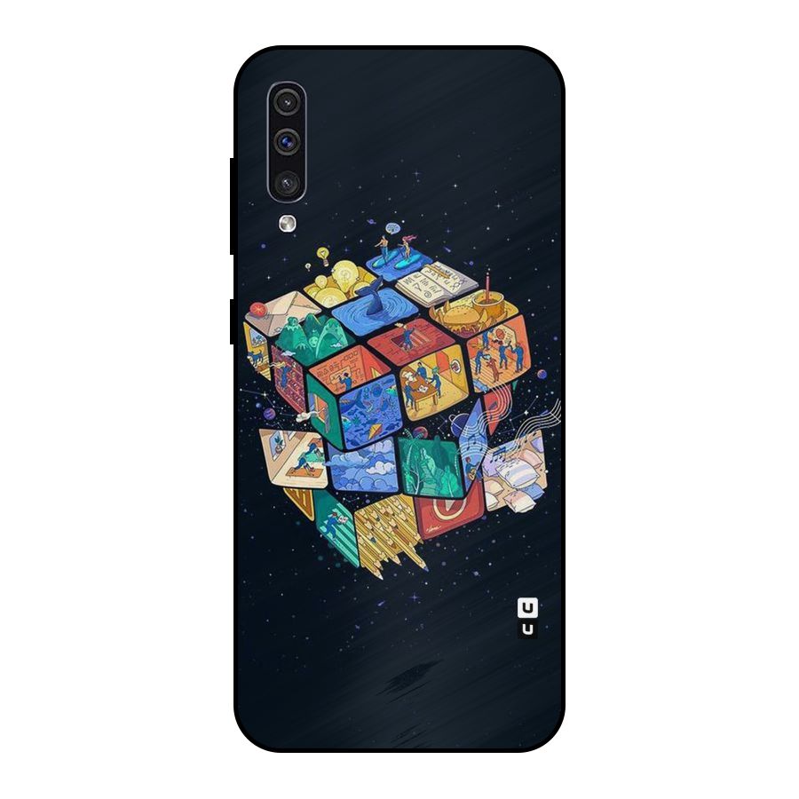 Coloured Rubic Metal Back Case for Galaxy A50s