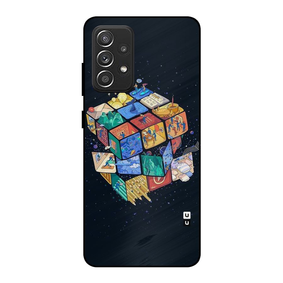 Coloured Rubic Metal Back Case for Galaxy A52s 5G
