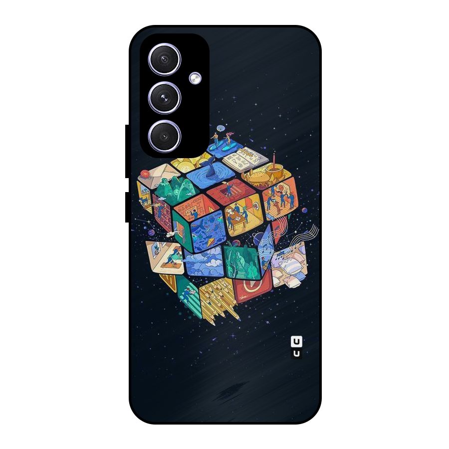 Coloured Rubic Metal Back Case for Galaxy A54